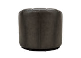 Providence Swivel Leather Chair, Ash Gray