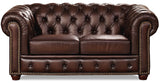 Albany Leather Sofa Collection, Caramel Brown
