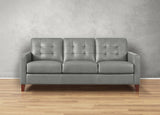 Aiden Leather Sofa Collection, Silver Gray