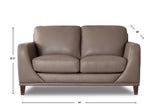 Soma Leather Sofa Collection, Taupe Brown
