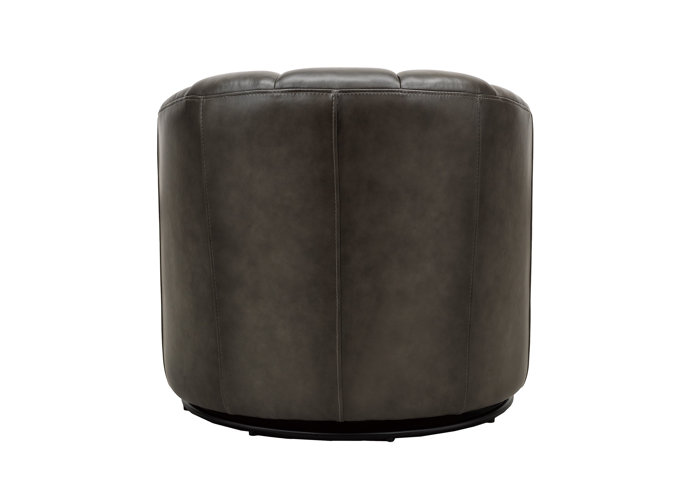 Providence Swivel Leather Chair, Ash Gray