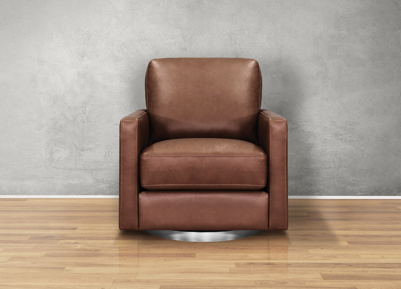 Ashby Swivel Leather Chair