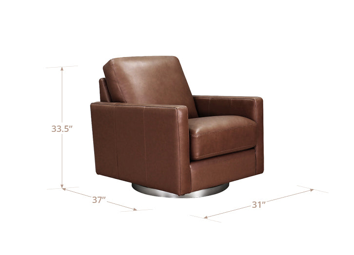 Ashby Swivel Leather Chair