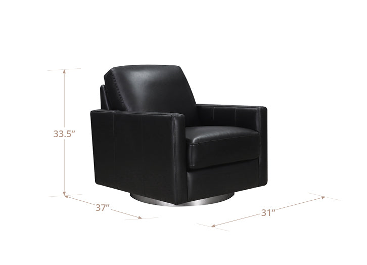 Ashby Swivel Leather Chair