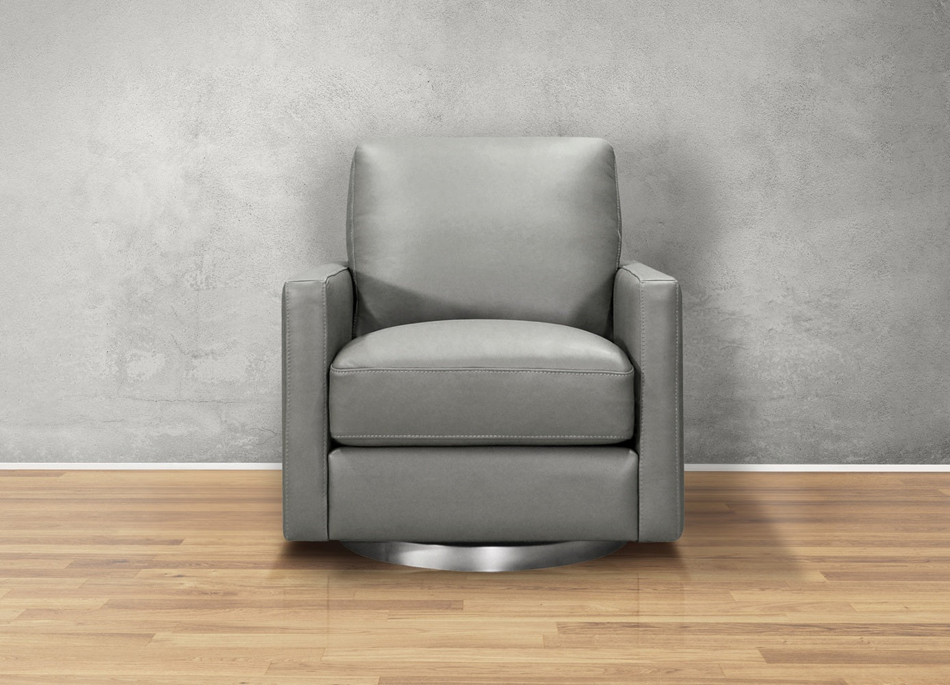 Ashby Swivel Leather Chair