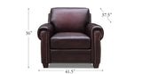 Providence Leather Chair, Caramel Brown