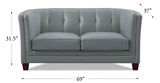 Albion Leather Sofa Collection, Slate Gray