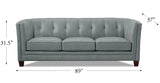 Albion Leather Sofa Collection, Slate Gray