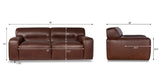 Nylah Leather Sofa Collection, Brown