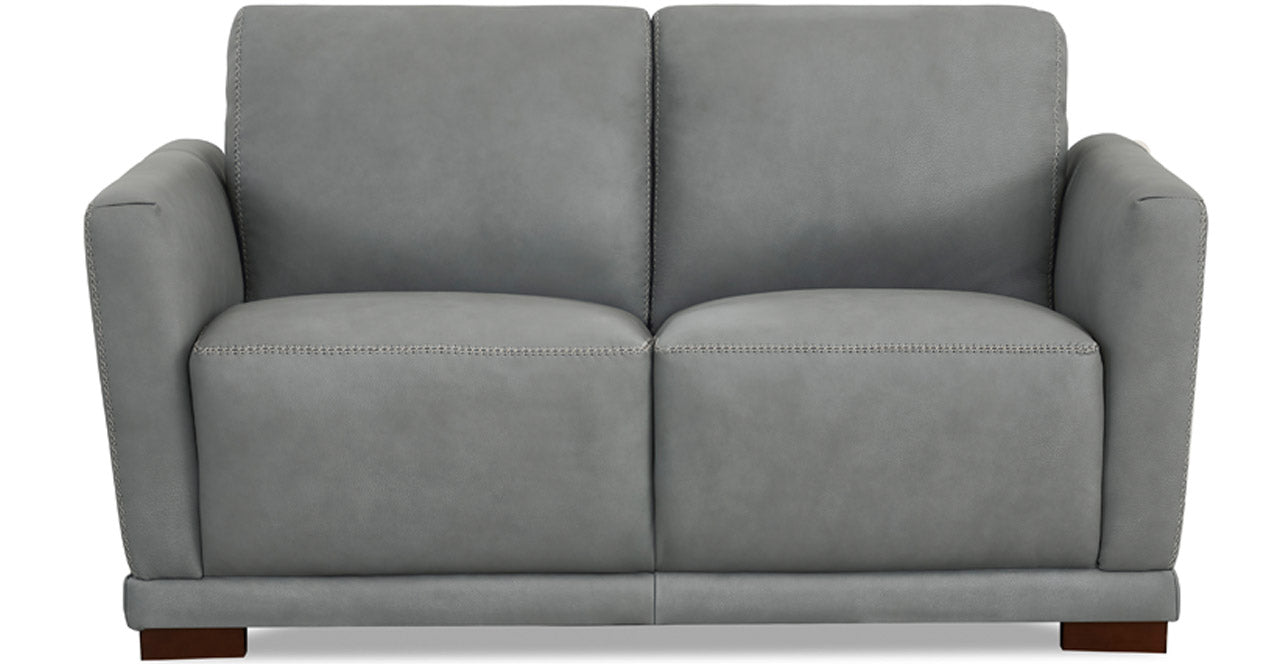 Mary Leather Sofa Collection, Slate Gray