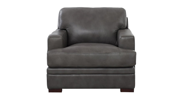 Georgia Leather Chair, Fossil Gray