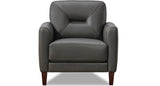 Mavis Leather Sofa Collection, Steel Gray