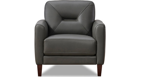 Mavis Leather Sofa Collection, Steel Gray