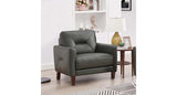 Mavis Leather Sofa Collection, Steel Gray