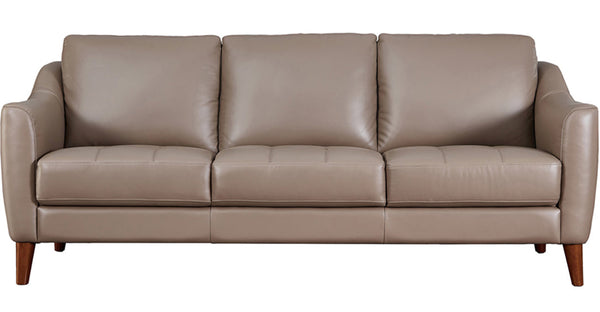 Ersa Leather Sofa Collection, Taupe Brown