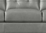 Aiden Leather Sofa Collection, Silver Gray