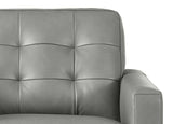 Aiden Leather Sofa Collection, Silver Gray