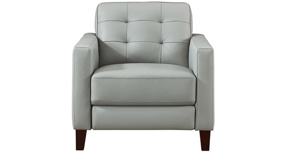 Aiden Leather Sofa Collection, Silver Gray