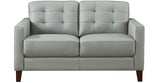 Aiden Leather Sofa Collection, Silver Gray