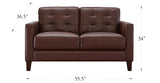 Aiden Leather Sofa Collection, Raisin Brown