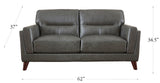 Tampa Leather Sofa Collection, Concord Gray