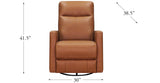 Ashby Manual Swivel Glider Leather Recliner