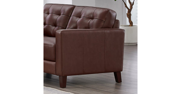 Aiden Leather Sofa Collection, Raisin Brown