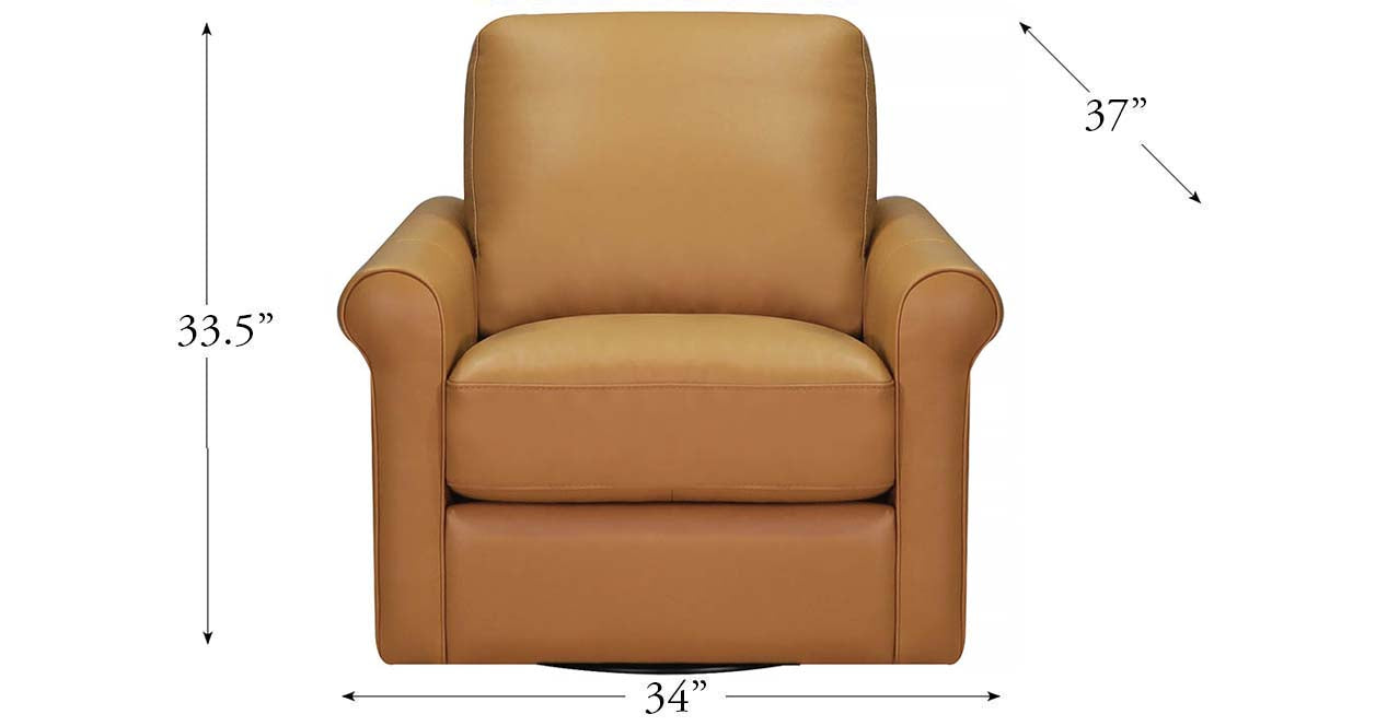 Brookfield Swivel Leather Chair