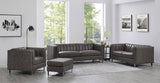 Portia Leather Sofa Collection, Fossil Gray