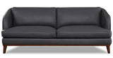 Ashland Leather Sofa, Charcoal