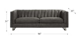 Portia Leather Sofa Collection, Fossil Gray