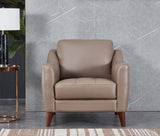 Ersa Leather Sofa Collection, Taupe Brown