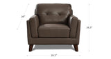 Huntington Leather Sofa Collection, Granite Gray