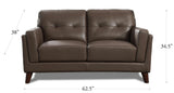 Huntington Leather Sofa Collection, Granite Gray