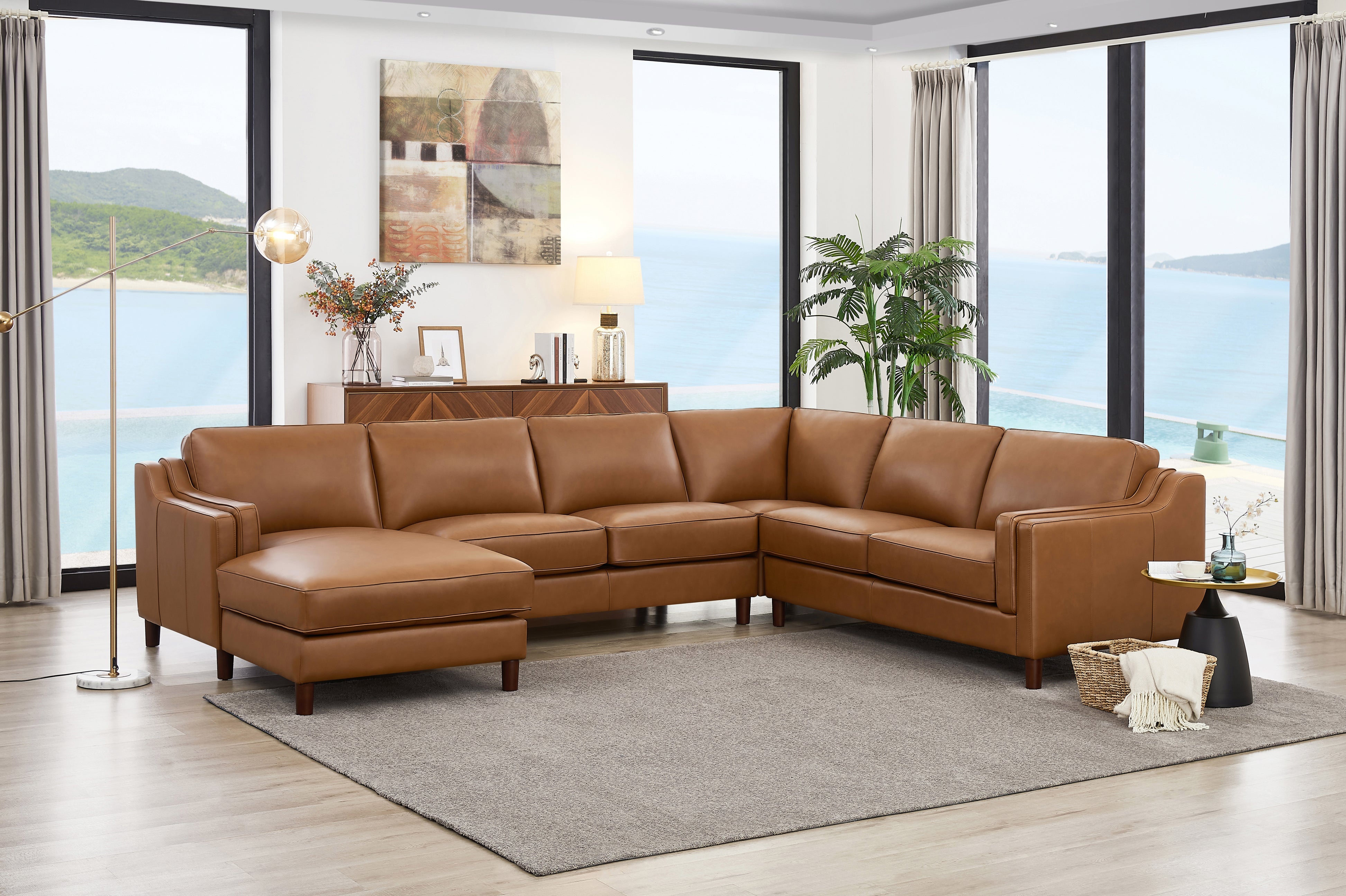 Bella Leather Sectional Collection