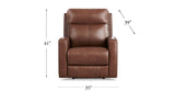 Brown Leather Recliner Dimensions