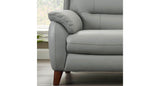 Lara Leather Sofa Collection, Silver Gray