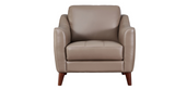 Ersa Leather Sofa Collection, Taupe Brown